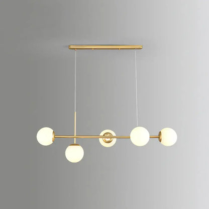 Modern gold modo island 5-light pendant light for dining room