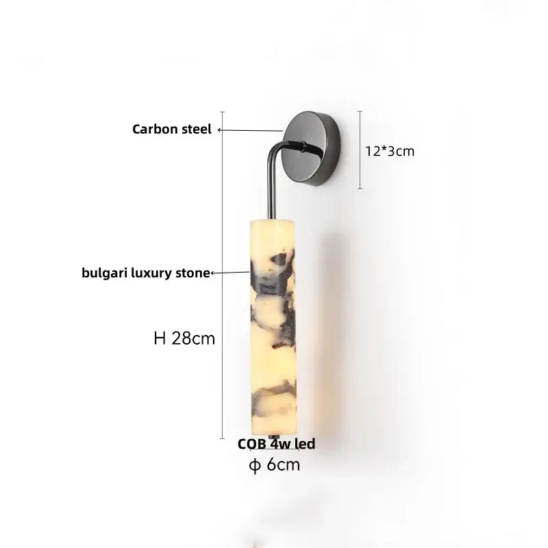Modern gold mushroom carbon steel wall lamp bedroom pull chain light