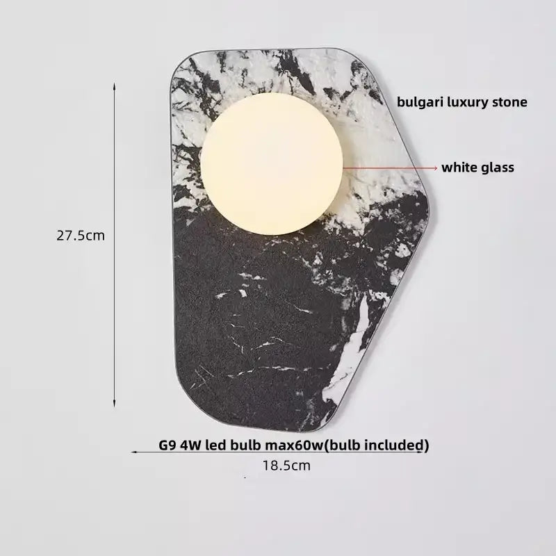 Modern gold mushroom carbon steel wall lamp bedroom pull chain light
