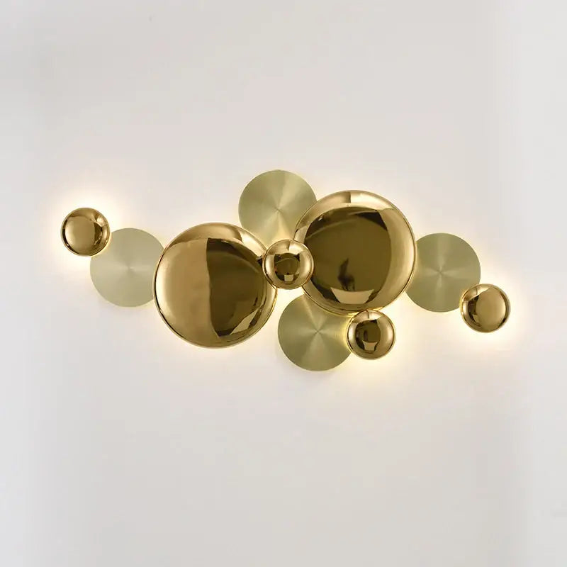 Modern gold nordic led wall lamp living room spherical sconce
