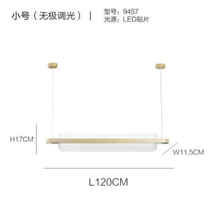 Modern gold nordic linear island lamp dining room led pendant