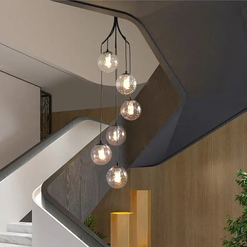 Modern gold nordic pendant light – dining room cascading chandelier