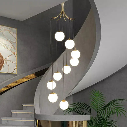 Modern gold nordic pendant light – dining room cascading chandelier