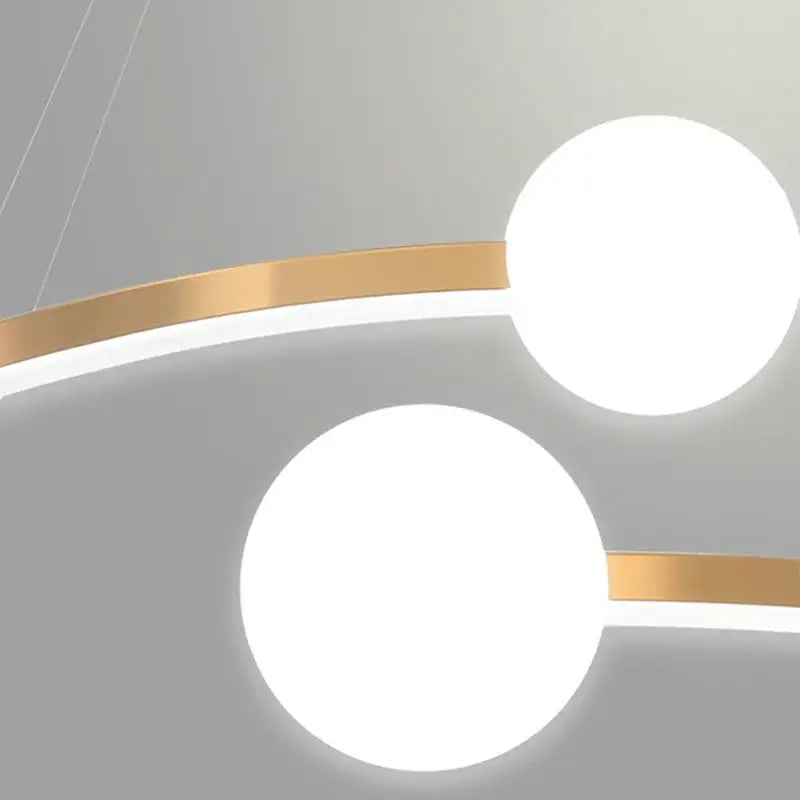 Modern gold nordic ring led chandelier dining room pendant light