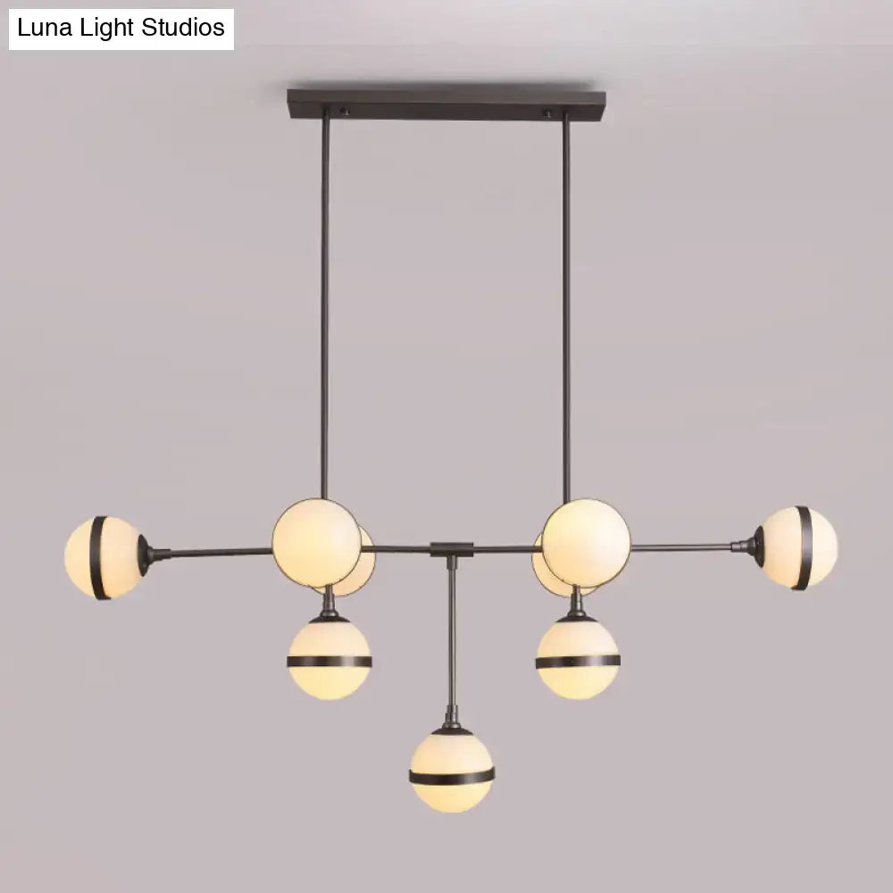 Modern gold orb chandelier – kitchen island glass light