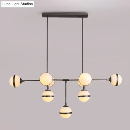 Modern gold orb chandelier – kitchen island glass light