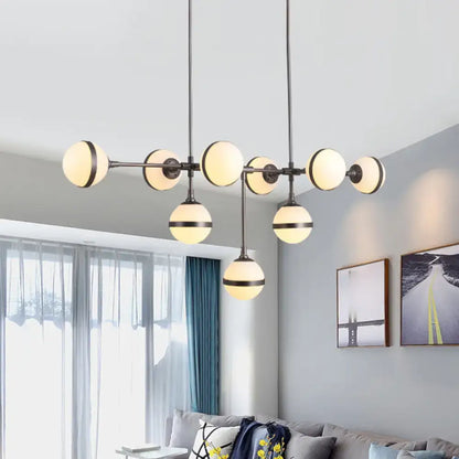 Modern gold orb chandelier – kitchen island glass light