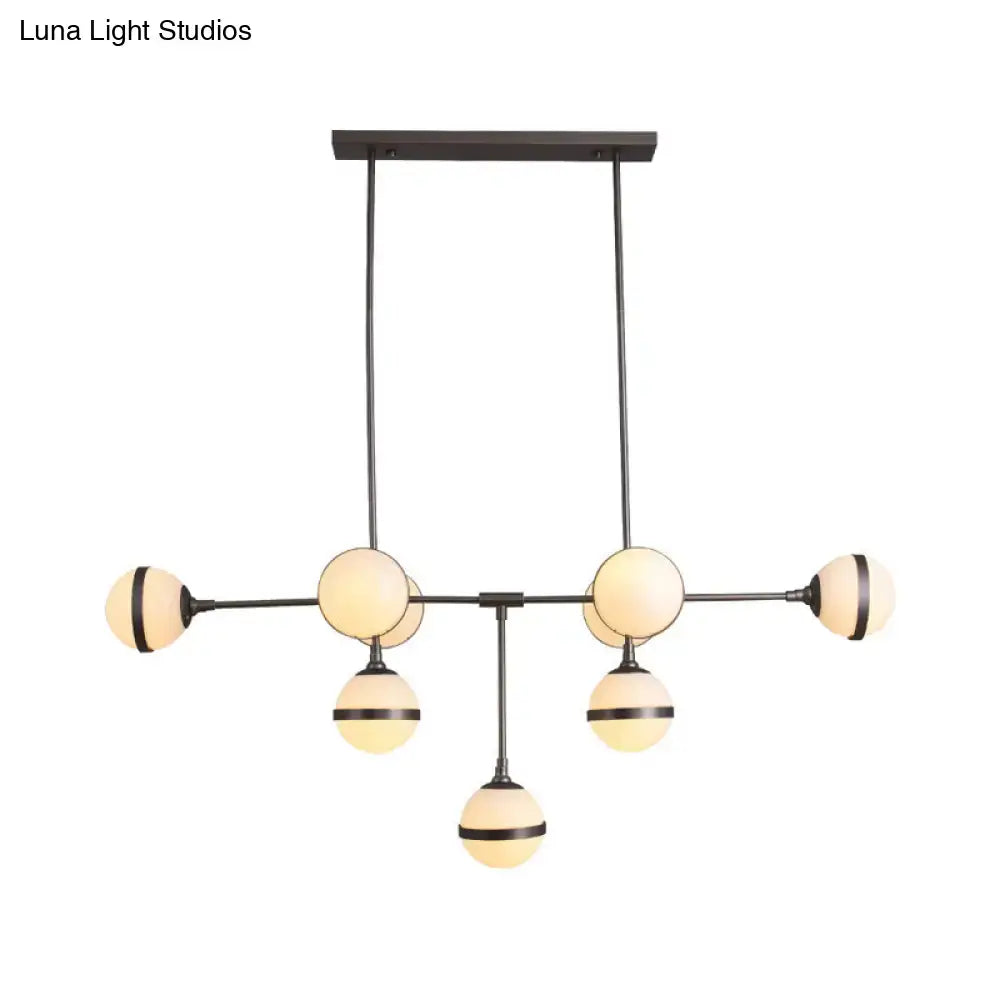 Modern gold orb chandelier – kitchen island glass light