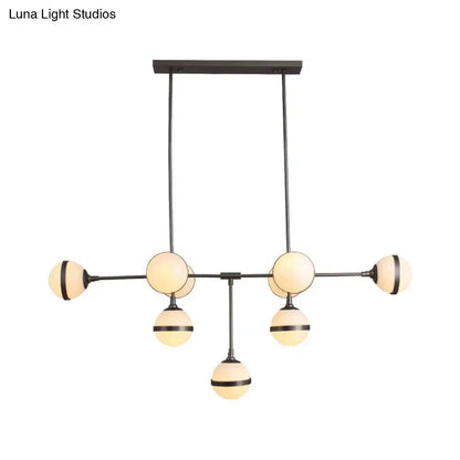 Modern gold orb chandelier – kitchen island glass light