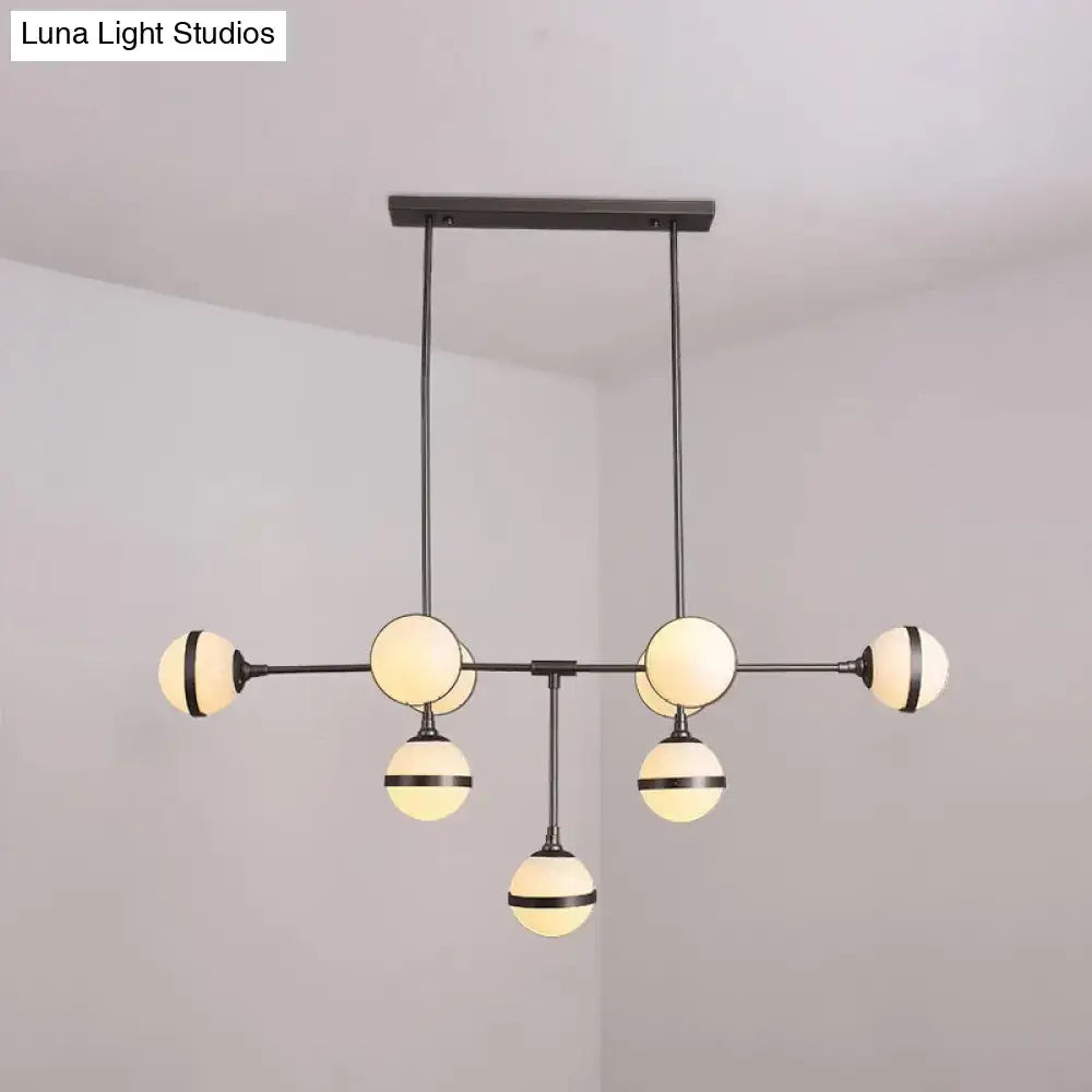 Modern gold orb chandelier – kitchen island glass light