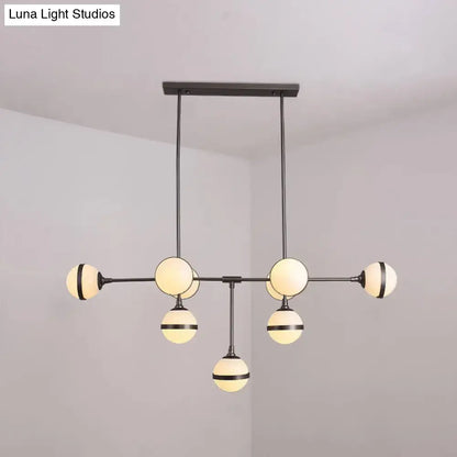 Modern gold orb chandelier – kitchen island glass light