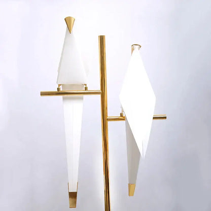 Modern gold origami bird floor lamp living room reading light