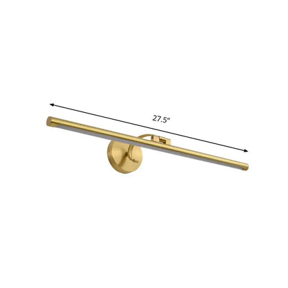 Modern gold pipe led vanity light – bathroom wall sconce