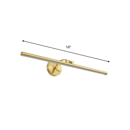 Modern gold pipe led vanity light – bathroom wall sconce