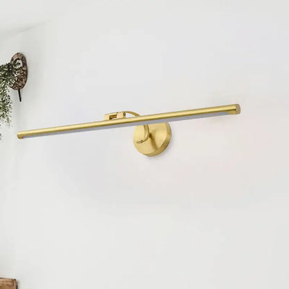 Modern gold pipe led vanity light – bathroom wall sconce
