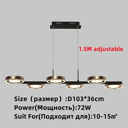 Modern gold plated chandelier with black arms for living room