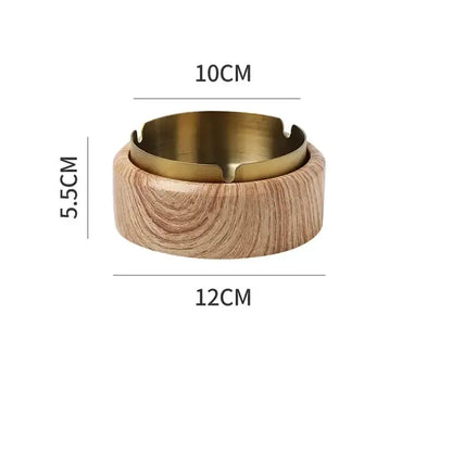 Modern gold plated marble texture ashtray living room smoking tray