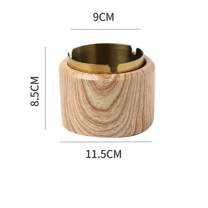 Modern gold plated marble texture ashtray living room smoking tray