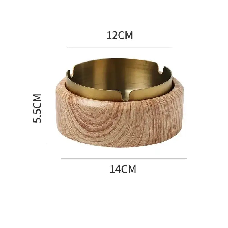 Modern gold plated marble texture ashtray living room smoking tray