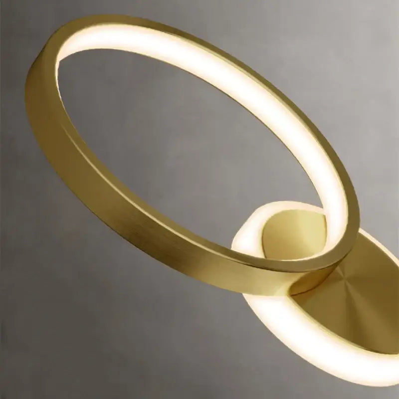 Modern gold plated three disc led wall lamp for bedroom