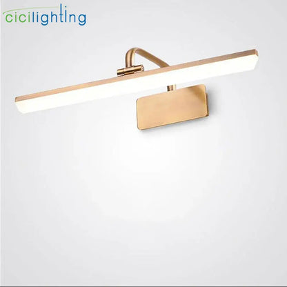 Modern gold rectangular led vanity lights bathroom wall lamp