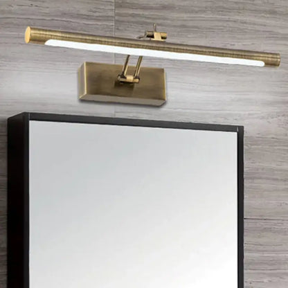 Modern gold rectangular led vanity mirror light bathroom fixture