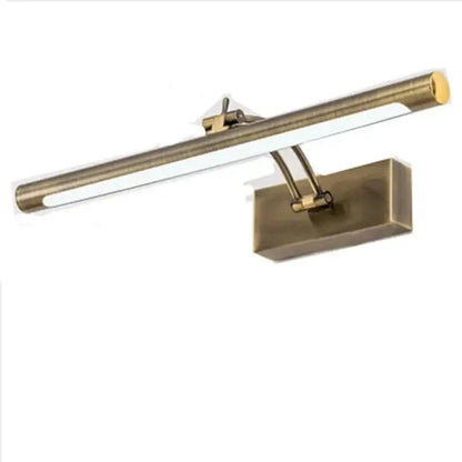 Modern gold rectangular led vanity mirror light bathroom fixture
