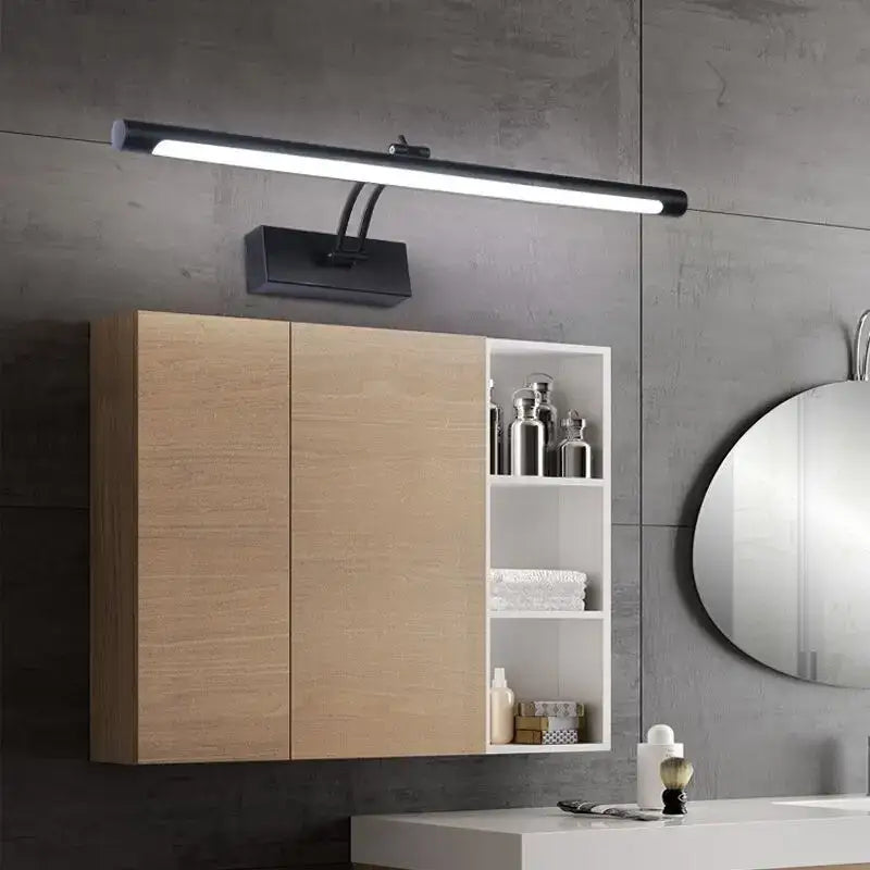 Modern gold rectangular led vanity mirror light bathroom fixture