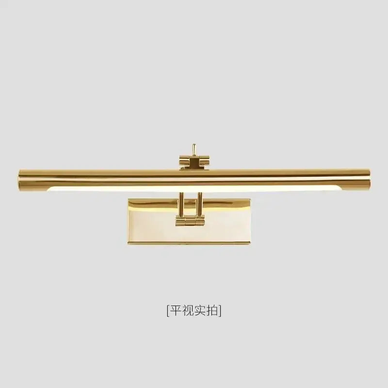 Modern gold rectangular led vanity mirror light bathroom fixture