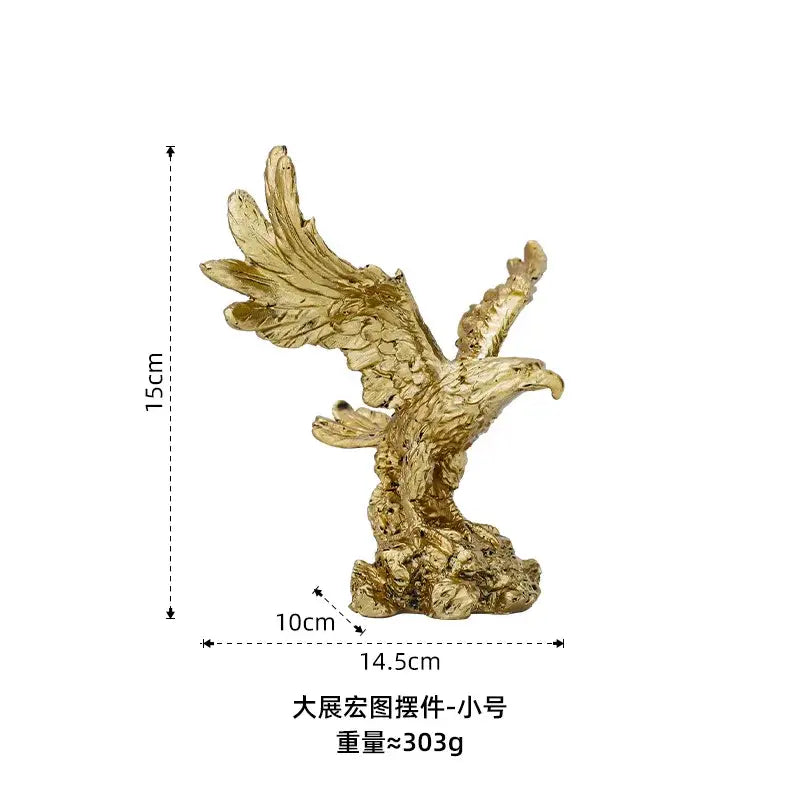 Modern gold resin sculpture living room abstract figurine
