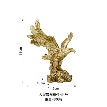 Modern gold resin sculpture living room abstract figurine