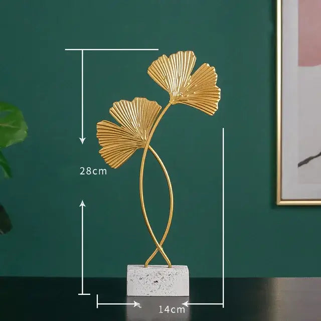 Modern gold resin sculpture living room abstract figurine