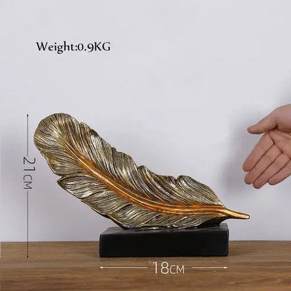 Modern gold resin sculpture living room abstract figurine