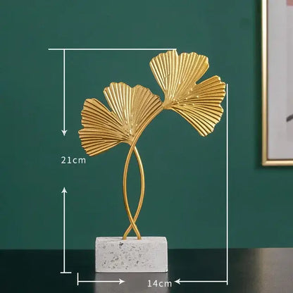 Modern gold resin sculpture living room abstract figurine