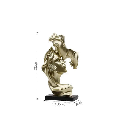 Modern gold resin sculpture living room abstract figurine