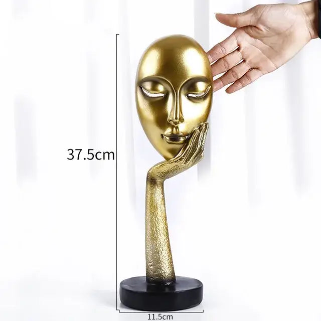 Modern gold resin sculpture living room abstract figurine