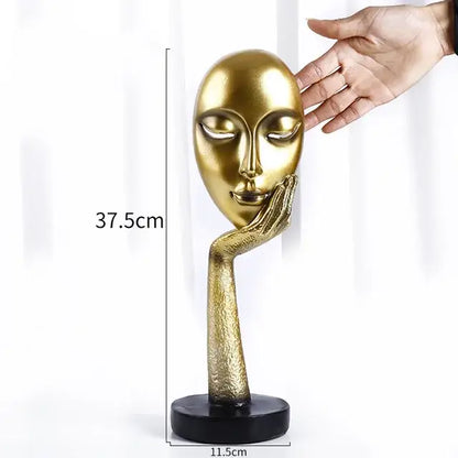 Modern gold resin sculpture living room abstract figurine