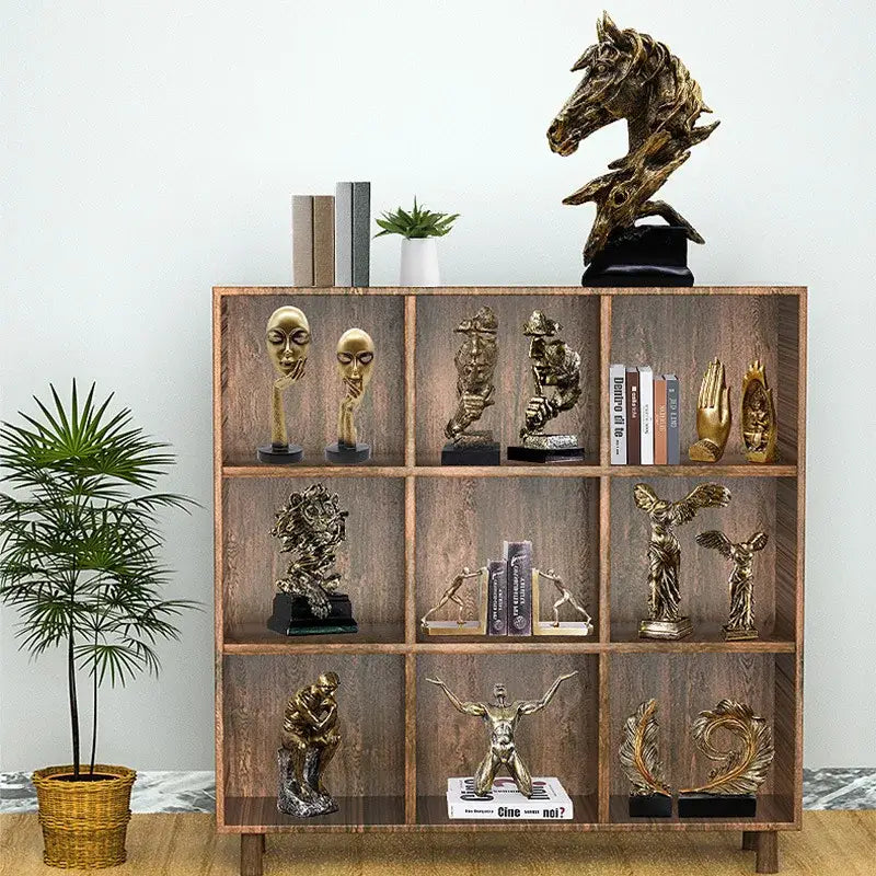 Modern gold resin sculpture living room abstract figurine