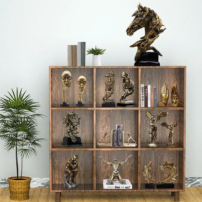 Modern gold resin sculpture living room abstract figurine