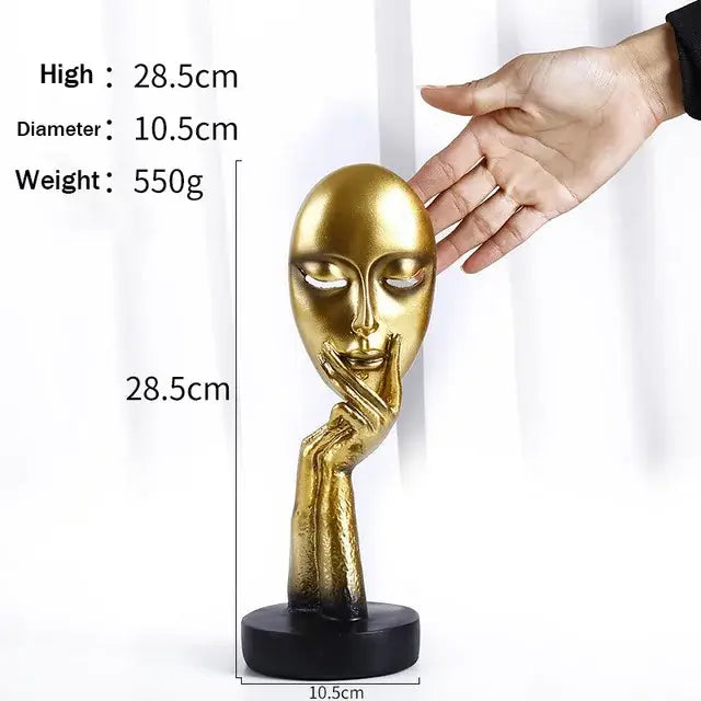 Modern gold resin sculpture living room abstract figurine