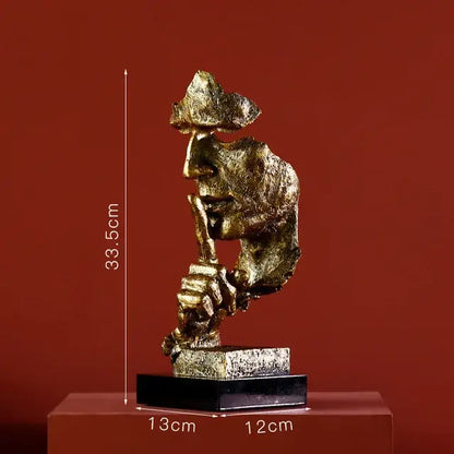 Modern gold resin sculpture living room abstract figurine