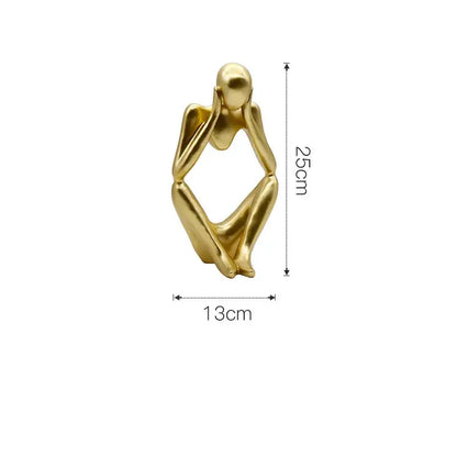Modern gold resin sculpture living room abstract figurine