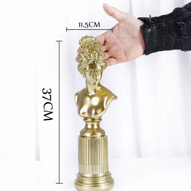 Modern gold resin sculpture living room abstract figurine