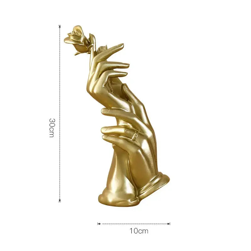 Modern gold resin sculpture living room abstract figurine