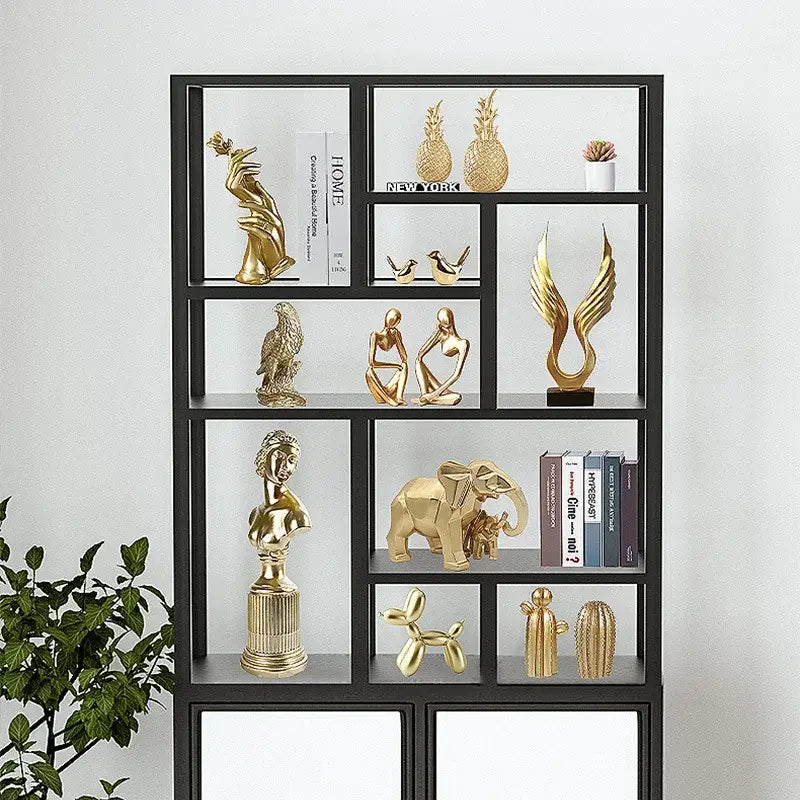 Modern gold resin sculpture living room abstract figurine
