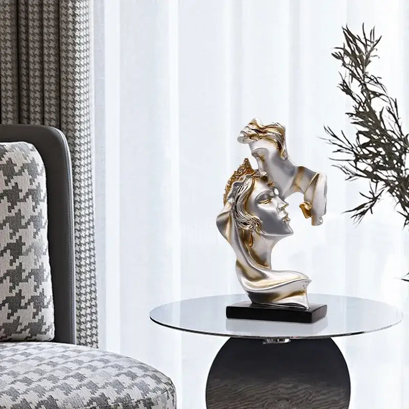 Modern gold resin sculpture living room abstract figurine