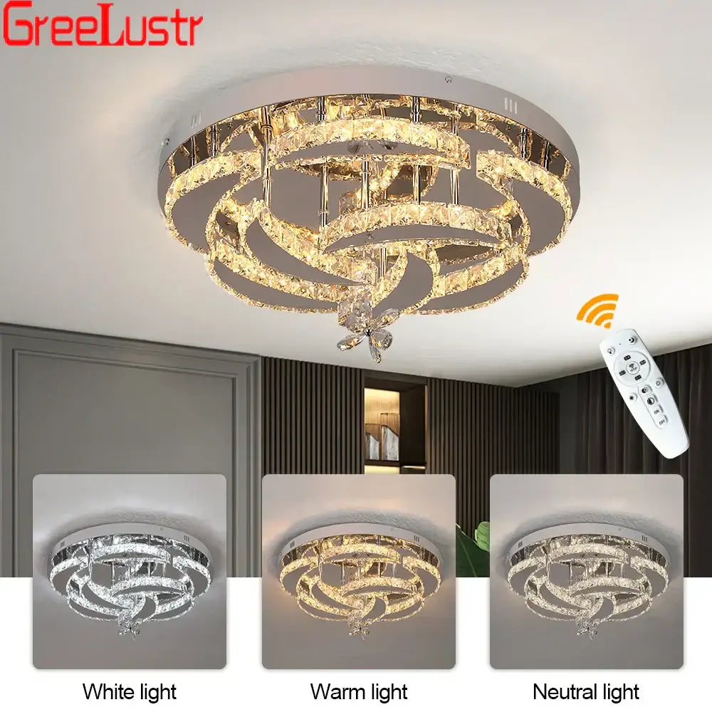 Modern gold ring crystal drop chandelier dining room bee pendant