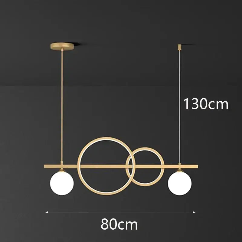 Modern gold ring elegant chandelier dining room pendant light