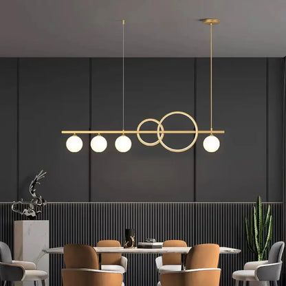 Modern gold ring elegant chandelier dining room pendant light