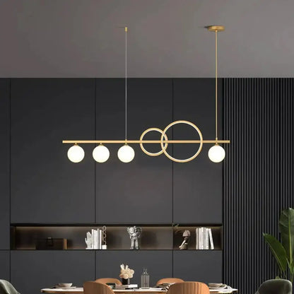 Modern gold ring elegant chandelier dining room pendant light